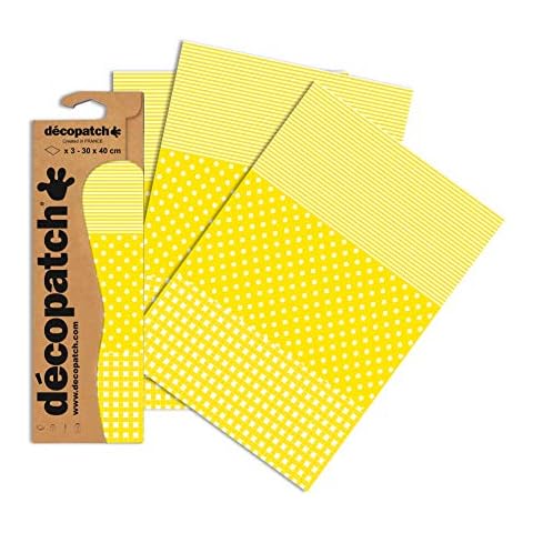 Décopatch Yellow Spots and Stripes Paper Pack Cover
