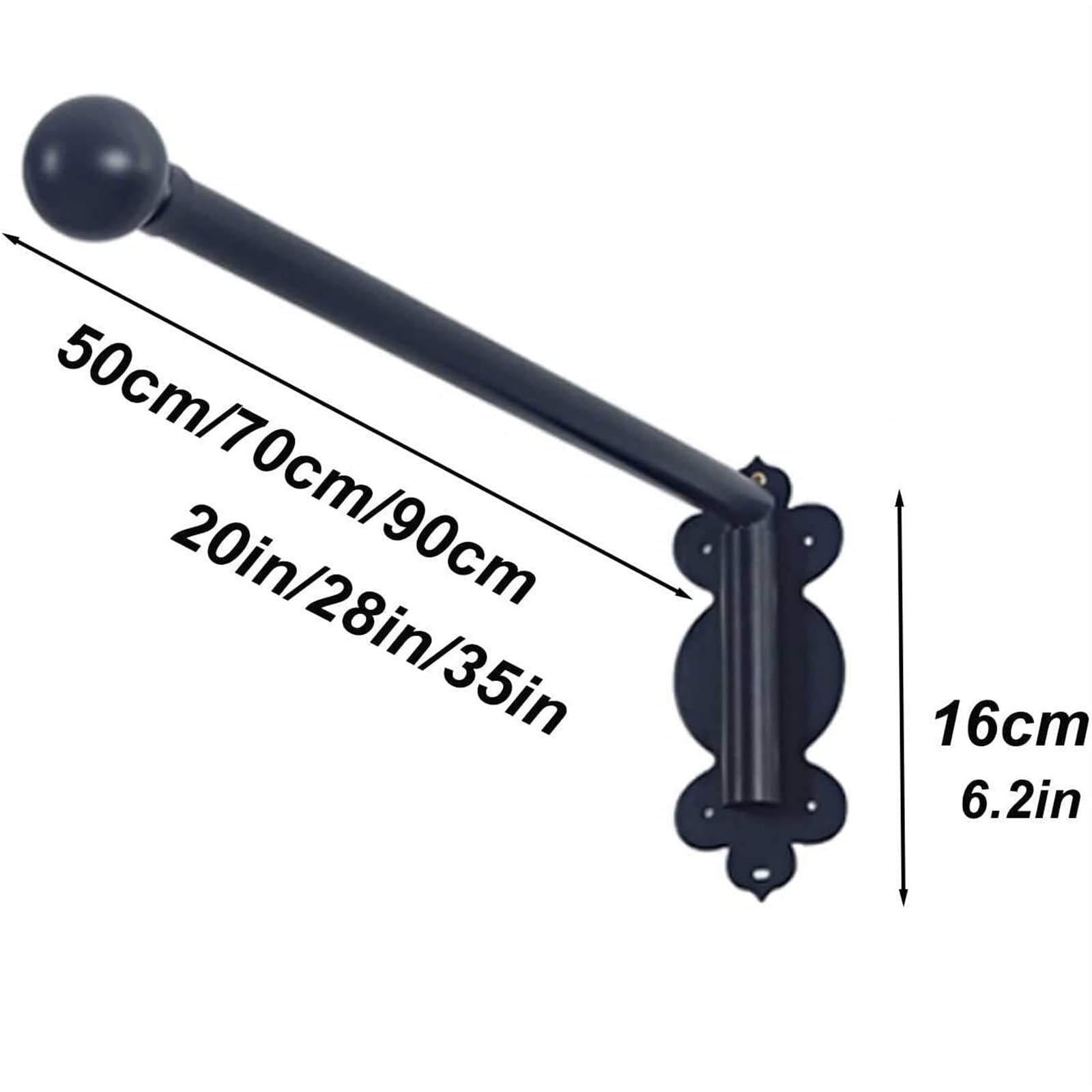 Schwerlast-Schwenkarm-Gardinenstange – Trägt Bis 40 Kg, Ø 25 Mm, Aus Metall, Für Küche & Bad