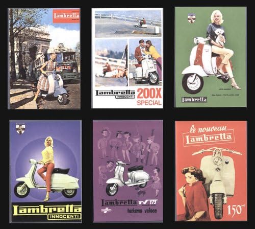 Artofwheels Classic Lambretta - TV175 SX200 Li150 Li125, Jayne Mansfield - Collectors Cards