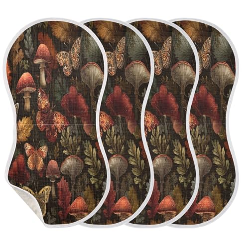 Kigai Purple Flower Baby Burp Cloths Extra Soft and Absorbent Burping Rags Cotton Burping Clothes Baby Washcloths for Newborn Boys Girls - 2 Pack3