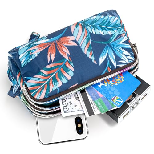 Image of BIAOTIE Large Capacity Wristlet Wallet - Women Printed Nylon Waterproof Handbag Clutch Purse