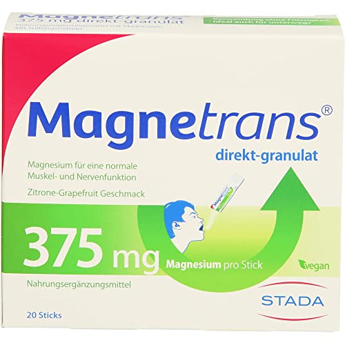 Magnetrans direkt-granulat 375 mg - Magnesiumgranulat zur Einnahme ohne Flüssigkeit - Magnesium für eine normale Muskel- und Nervenfunktion - 1 x 20 Sticks Cover