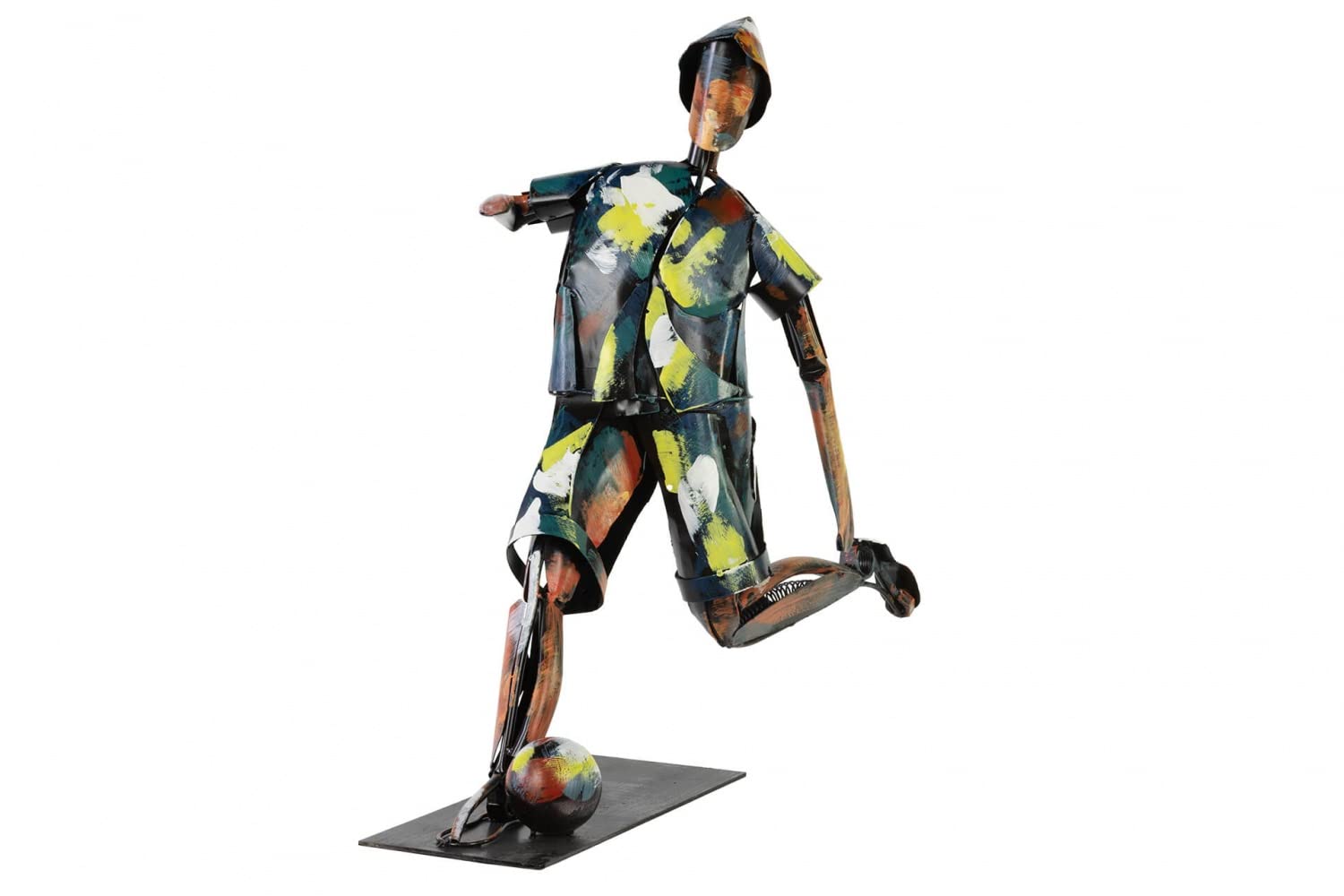 Metall Skulptur 'Der richtige Moment' 60x60x35cm handgefertigt Figur