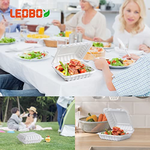 Leobox LB81-55 To Go Containers, 55 Pack Reusable Take Out Food Containers 34 Oz Bpa Free Mfpp To Go Boxes thumb #5