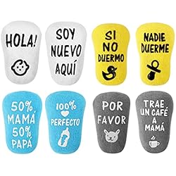 Lamparas Bebe Pie ANOTION Calcetines De Bebé De 0 a 12 Meses, Para Niño Y Niña, Regalos Divertido Para Nacimiento, Baby Shower