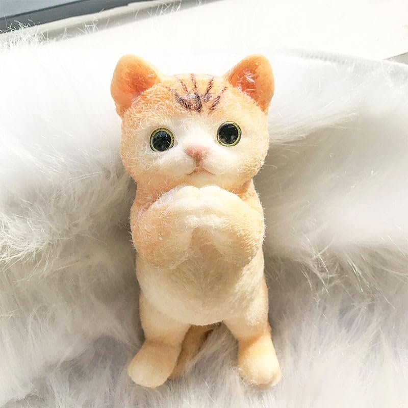 Big Taba Squishy Cat, Fluffy Sticky Soft Realistic Cat,Stress Relieving Cute Large Cat Toys for Family or Friend (Congratulatory Cat)
