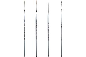 ZEM BRUSH Golden Taklon Detail Brush Set Liners
