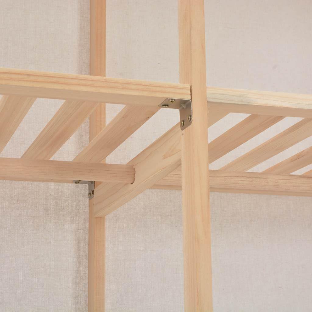 vidaXL Kleiderschrank Weiß 200 x 40 x 170 cm Stoff