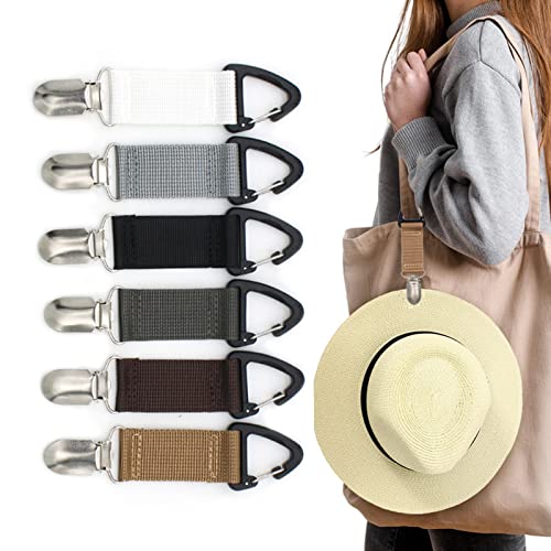 Hat Clip For Bag Canvas Clips For Travel Hanging On Backpack Purse Handbag For Beach Traveling Easy To Use & Portable