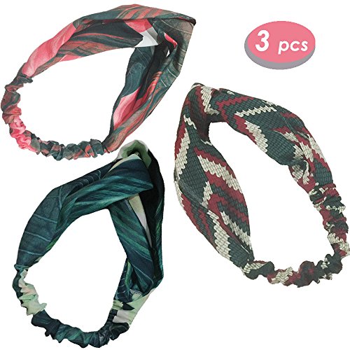 5 PCS Twist Wire Headband Boho Style Criss Cross Hair Band Rabbit Bunny Ear Hair Tie Sweet Retro Headdress for Girls Women (Elastic style)