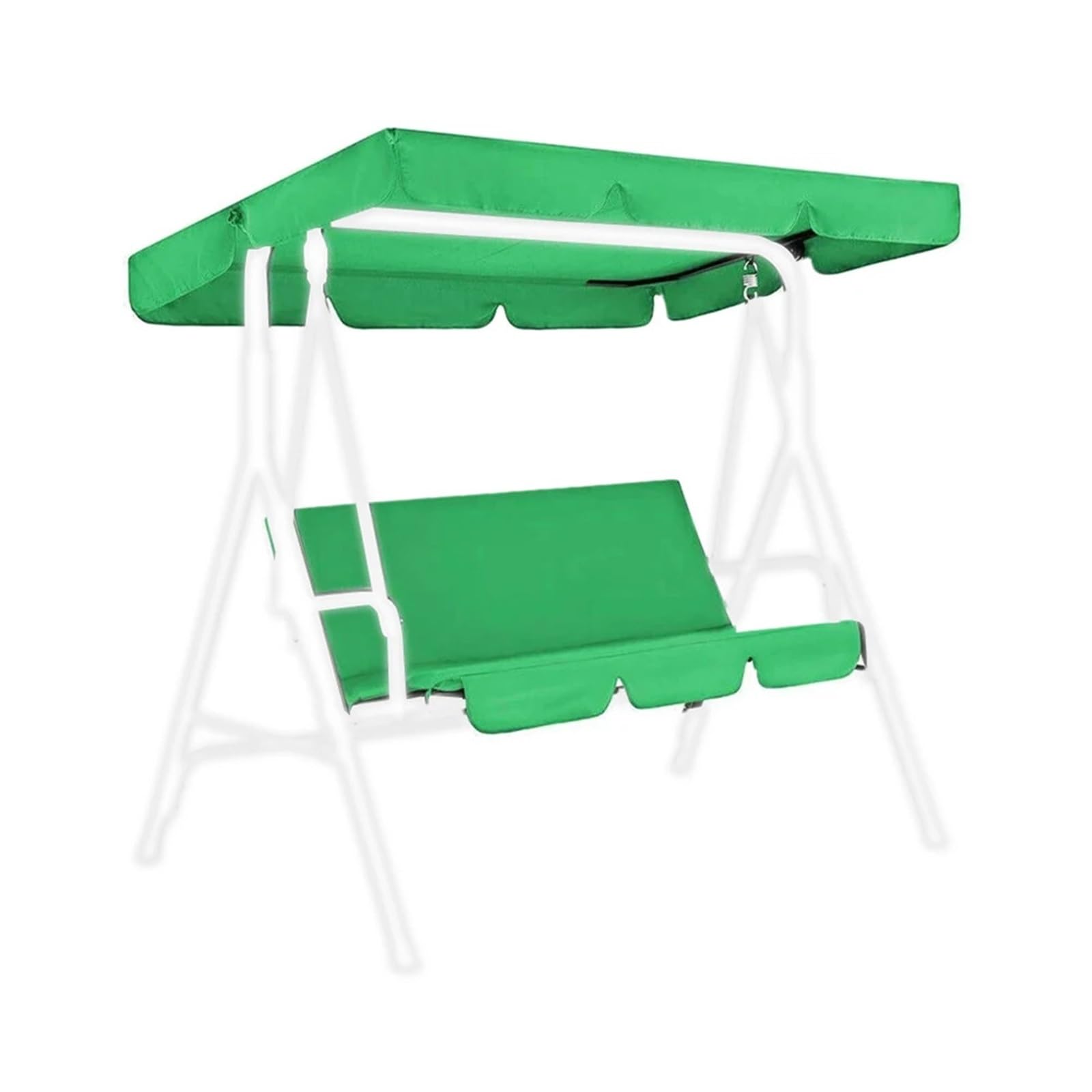 Swing Chair Canopy Replacement Resistant Swing Cover Set Waterproof Garden Canopy Outdoor(Green)