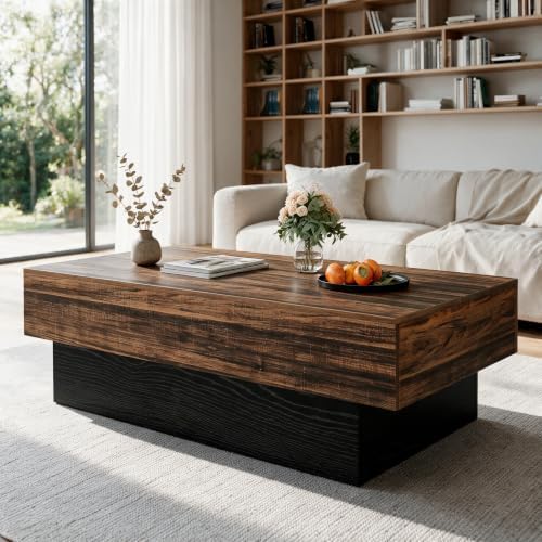Tribesigns 55" Large Rectangle Coffee Table for Living Room - 2