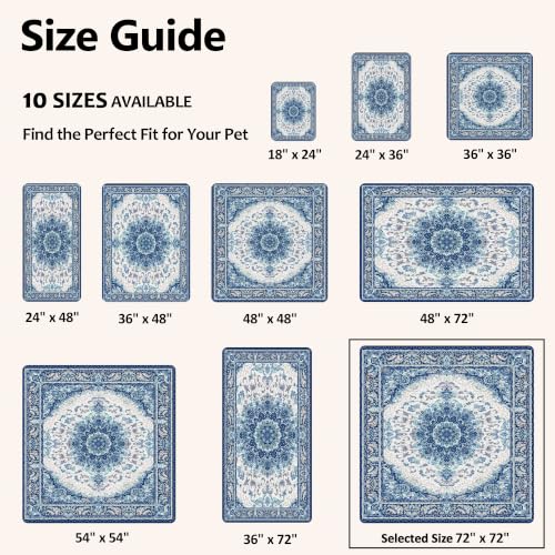 Image of Washable Pee Pads for Dogs, Reusable Puppy Potty Training Pads, Ultra-Absorbent Thick Waterproof Leak-Proof Non-Slip Pads & Mat for Crate, Playpen, Floor, Whelping & Housebreaking , 1 Pack 72 inchx72 inch