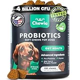 Probiotics for Dogs Gut Health, Digestion, Immunity, Yeast Balance, Itchy Skin, Allergies Support - Dog Probiotic Chews with Digestive Enzymes for Gut Flora- Soft Treats with Pumpkin and Yeast Powder