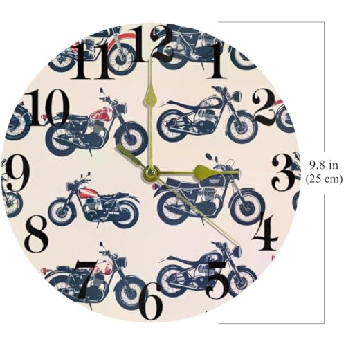 Horloge murale sans tic-tac à quartz à piles pour bureau - 5