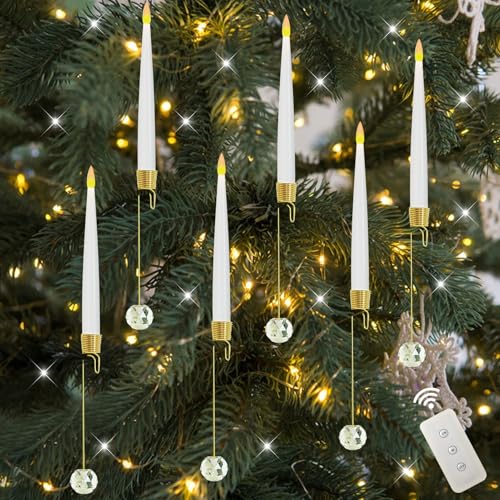 GZWY Candele a LED per albero di Natale con telecomando