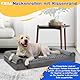 KSIIA Orthopädisches Hundebett Grosse Hunde, 111x81x18cm, Hundesofa Bezug abnehmbar waschbar, XL Hundecouch mit DREI erhöhte Ränder, rutschfeste Unterseite, Noppenschaumstoff Hundekorb, Grau