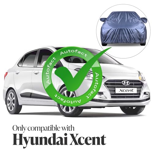 Image of Autofact Premium Car Cover for Xcent | All Weather Water-Resistant Full Body Car Cover | Light-Weight Triple-Stitched Outdoor Shield with UV Protection, Dustproof & Heat-Resistant