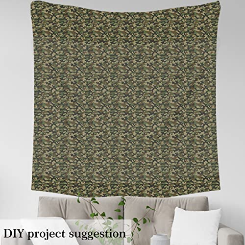 Camo Upholstery Fabric for Chairs Sofa Couch,Wild Camouflage Outdoor Fabric by The Yard,Nature Farmhouse Decor Fabric for Upholstery and Home DIY Projects,2 Yards,(L184*W150cm) Green Brown - Image 4