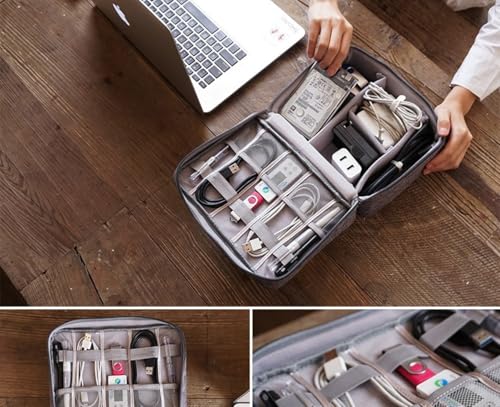 Estuche de almacenamiento accesorio, bolsa para teléfono, banco de energía USB, disco duro portátil, bolsa para cables de datos miniatura 6