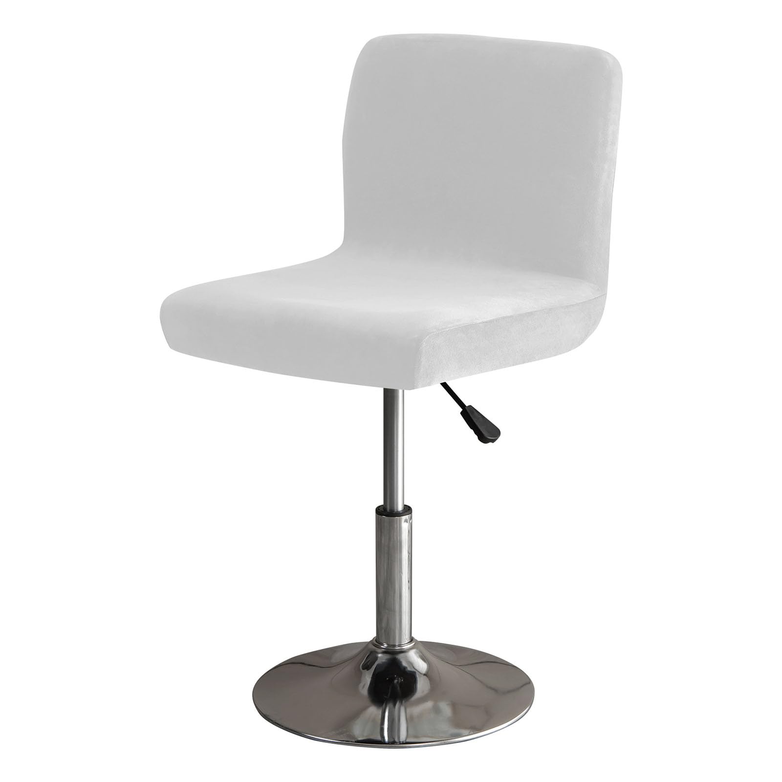 GUYIRT Soft Stretch Bar Stool Covers with Back, Velvet Slipcovers for Bar Stools Dustproof Protector for Short Back Pub Chairs-light grey-Set of 4