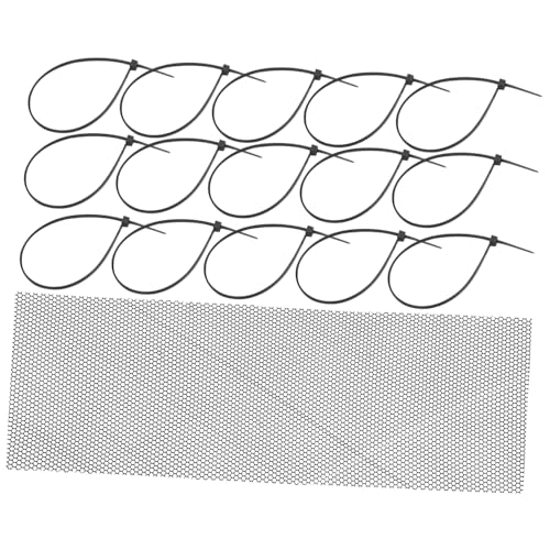 Mipcase 1 Set recinzione del giardino cancello per cani supporto filo di pollo Ratto Recinzione cortile Recinto pollame recinzione in rete da giardino recinzione del balcone plastica Black