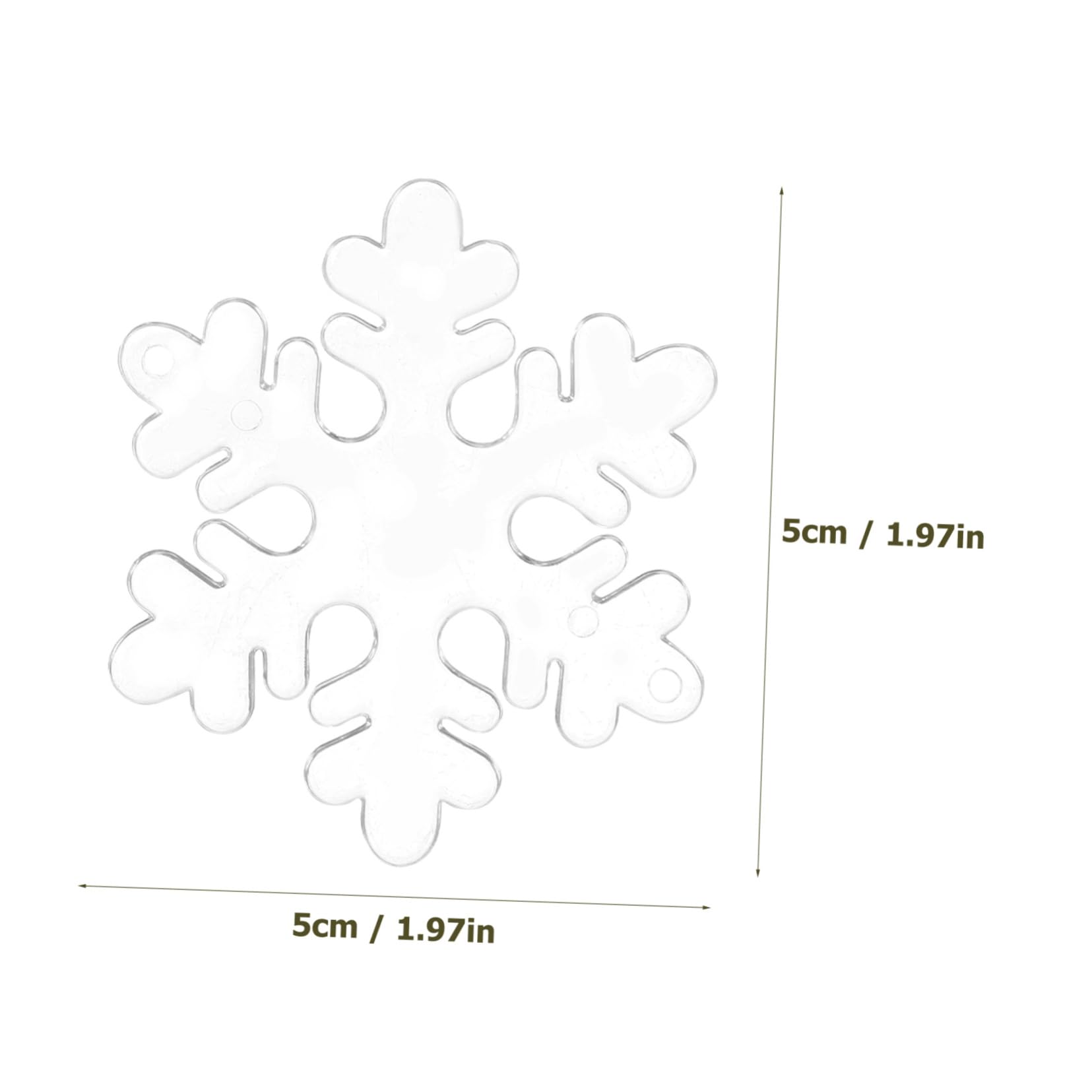 Cabilock 500 Pièces Flocon de Neige Transparent Ornements clairs de Flocon de Neige Pendentif Sapin de Noel Christmas Tree Decoration Christmas Tree Ornaments décors de Noël décor Suspendu