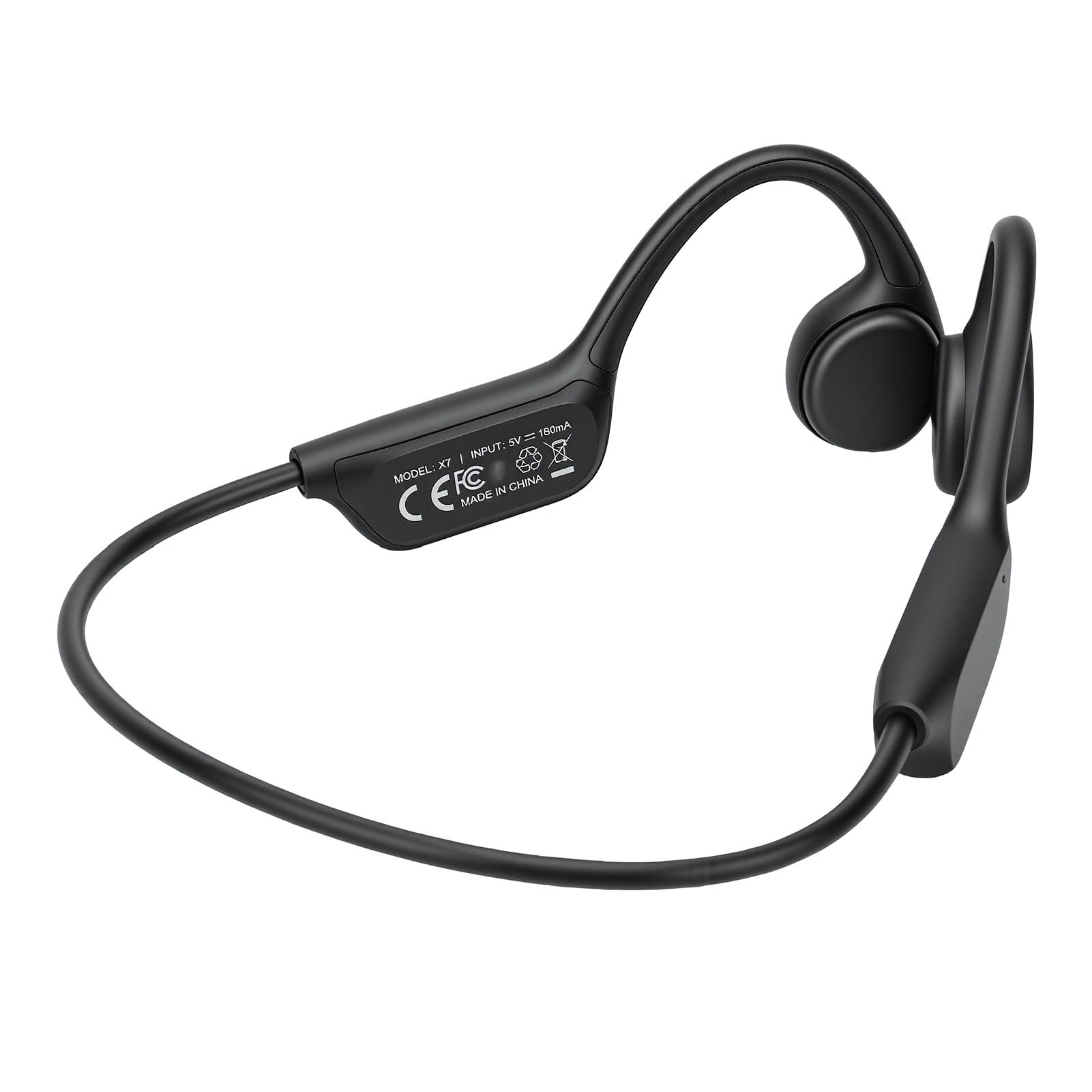 Cuffie a Conduzione Ossea, Auricolari Aperti Impermeabili, Lettore MP3 da 32 GB Cuffie Sportive Auricolari per Corsa Ciclismo Camminata Allenamento Palestra Sport All'aria (BLACK)