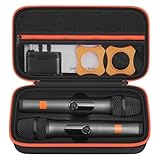 Picture of HESPLUS Wireless Microphone Case Compatible with JBL Wireless Two Microphone System/JBL PartyBox Wireless Mic, Portable Mic Travel Bag Storage Box for Receiver, AA Batteries, Charger (Case Only!)