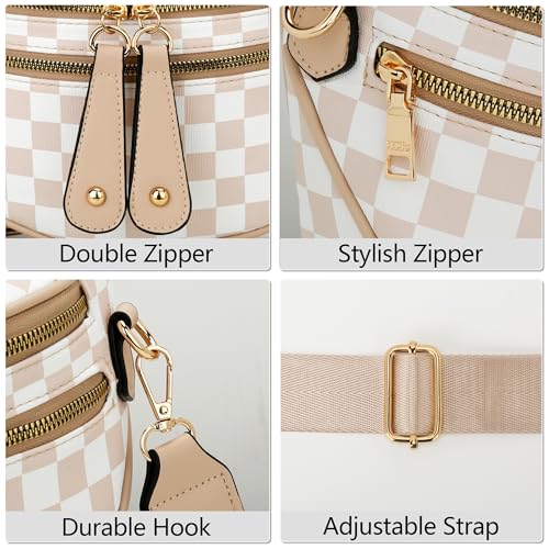 Image of KKXIU Crossbody Sling Bag for Women Trendy Fanny Pack Vegan Leather Chest Bag | Trendy
