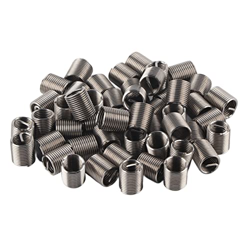 50Pcs Wire Inserts Screws Sleeve M10x1.25 Male Female Thread Inserts Stainless Steel Reducing Nut Repair Tool (2D)
