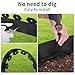 AggFencer 4 in x 25 Ft Garden Landscape Edging, No Dig Garden Edging Border Kit with 46 Pcs Spikes for Flower Bed Lawn Yard Grass Black