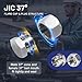 72 Pcs Hydraulic JIC Plug and Cap Kit, 37°Flare Threads Industrial Hydraulic Fittings, Carbon Steel Hydraulic Hose Caps and Plugs Set, Size 4 6 8 10 12 16