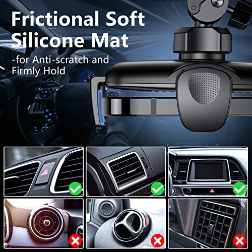 Spidercase [2 Pack] Phone Mount For Car [Universal Air Vent] Car Phone Holder, Military-Grade Shockproof [Up To 7” Phones] [Thick Case Friendly] [Easy Operate] Cellphone Clamp Cradle For All Iphone #TOP2