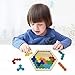 Wooden Puzzles for Kids Adults - Kids Puzzles Hexagon Shape Pattern Block for Kids Brain Teaser Puzzle Toy Logic IQ Game STEM Puzzle Educational Toy Gift for All Ages Challenge