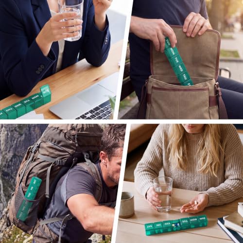 Image of Weekly Extra Large Pill Organizer, Pill Container 7 Day Pill Box for Travel
