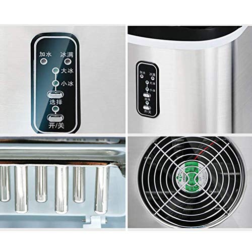 MHGD Eismaschine für Ihr Zuhause, elektrische Mini-Eiswürfelmaschine, Eiswürfelmaschine 2 l Tank 2 Würfelgrößen LED… – Bild 6