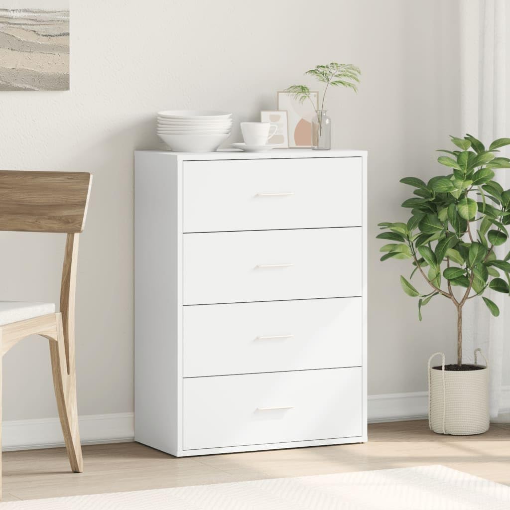 Credenza bianca, 60 x 31 x 84 cm, comò in legno