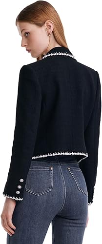 Miniatura 3 de Tweed Blazers for Women Work Business Casual, Knit Blazer Cropped Jacket for Women