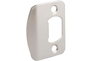 EZ-FLO Universal Door Strike Plate for Interior Doors, 2-1/4" x 1-7/16", Satin Nickel (2 Pair)