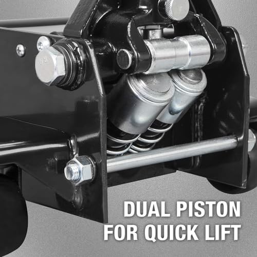 Torin ATZ830023B-1 Floor Jack Heavy Duty Hydraulic Steel Service Jack: Dual Piston Quick Lift Pump and Detachable Handle, 3 Ton (6,000 lbs) Capacity, Black - Image 3