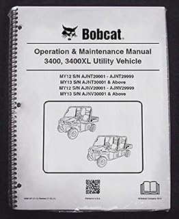 3400 Utility Vehicles Operator's Owners Operation & Maintenance Manual - Part Number # 6990187