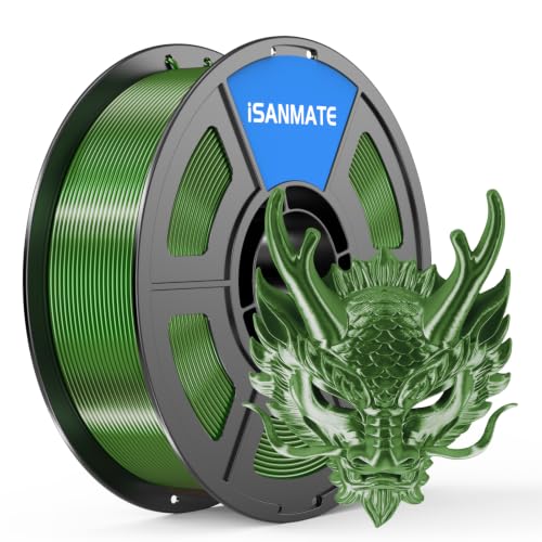 Image of iSANMATE Silk Olive Bronze PLA Filament 1.75mm 1kg for FDM 3D Printer | Compatible with Bambu Lab 3D Printers & AMS, Shiny Surface, Easy Printing for Beginner, Upgraded Toughness & Clog-Free