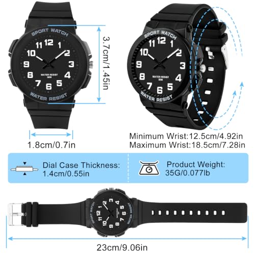 Image of Juboos Kids Watch Analog for Boys Girls, Childrens Waterproof Soft Strap Kids Time Teaching Quartz Wristwatch for Ages 5-15