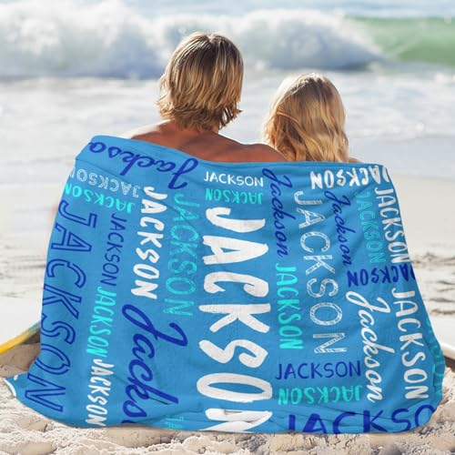 Personalized Name Blanket Customized Baby Blankets for Girls Boys Adults Monogrammed Blankets and Throws Christmas Birthday Mothers Fathers Valentines Day Gift