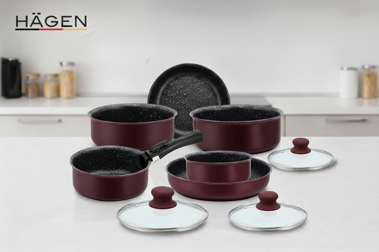 Jusqu'à 58% Batterie de cuisine 10 pièces d'Herzberg