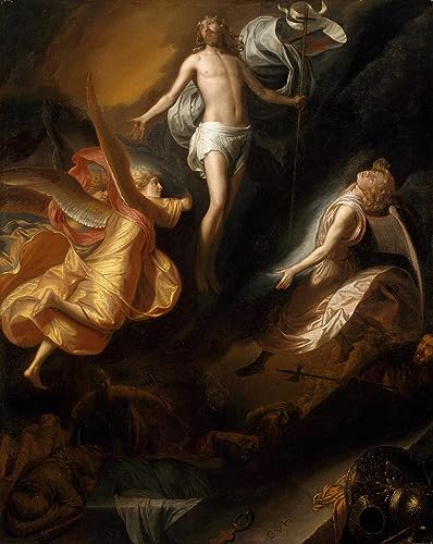 Toile Résurrection du Christ Van Hoogstraten 50x70, décoration murale pour salon et bureau calme