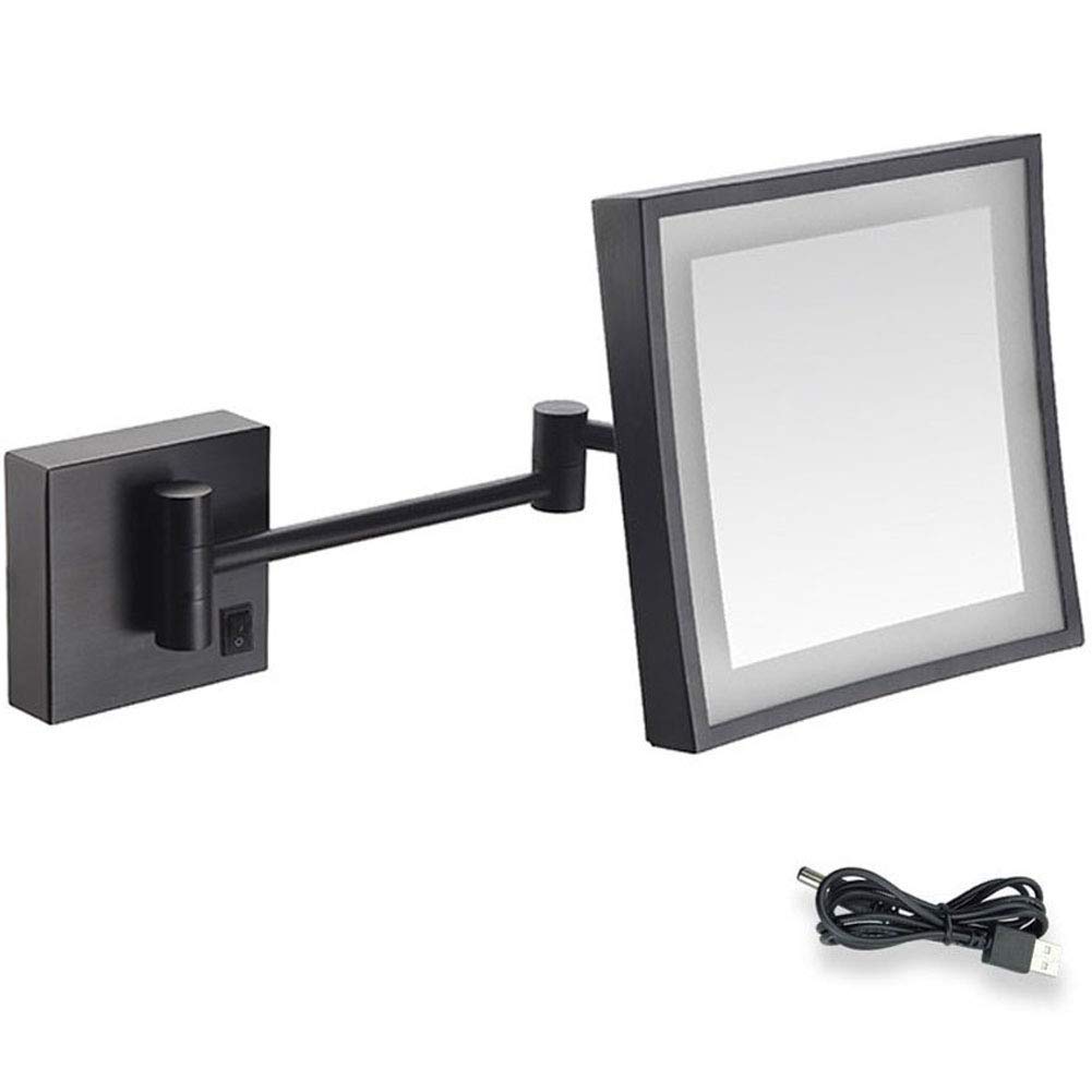 Miroir grossissement 10X mural double face extensible pour maquillage et rasage