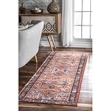 nuLOOM Florence Vintage Persian Runner Rug, 2' 8' x 8', Rust