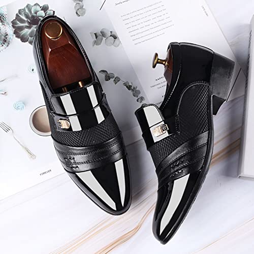 ZHOUYF Dress Shoes for Men Casual Outdoor Pull-on Pointed-Toe Suit Formal Shoes Mens Fashion Wedding Work Oxford Shoes4